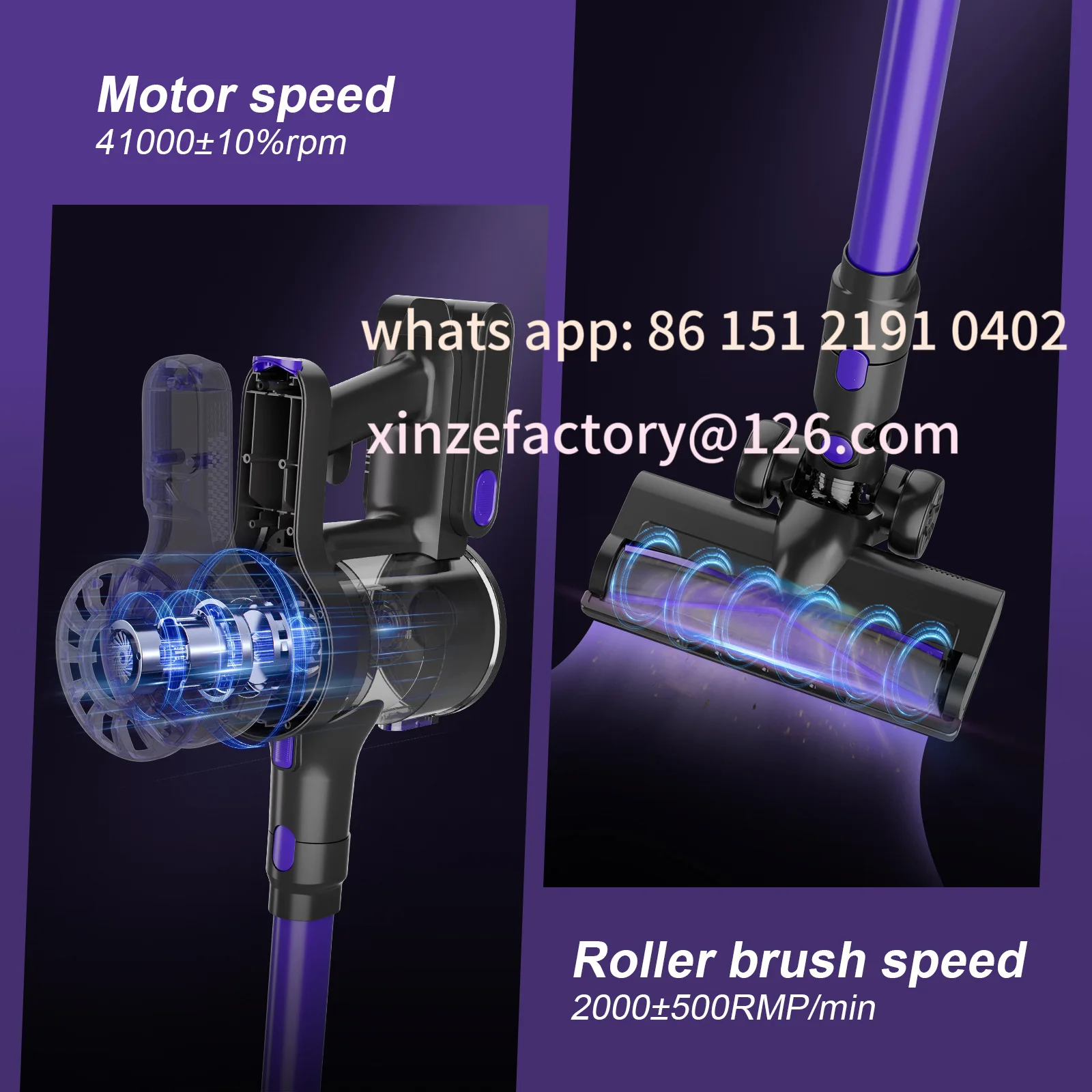 

Customizable household high power portable pole silent vacuum cleaner