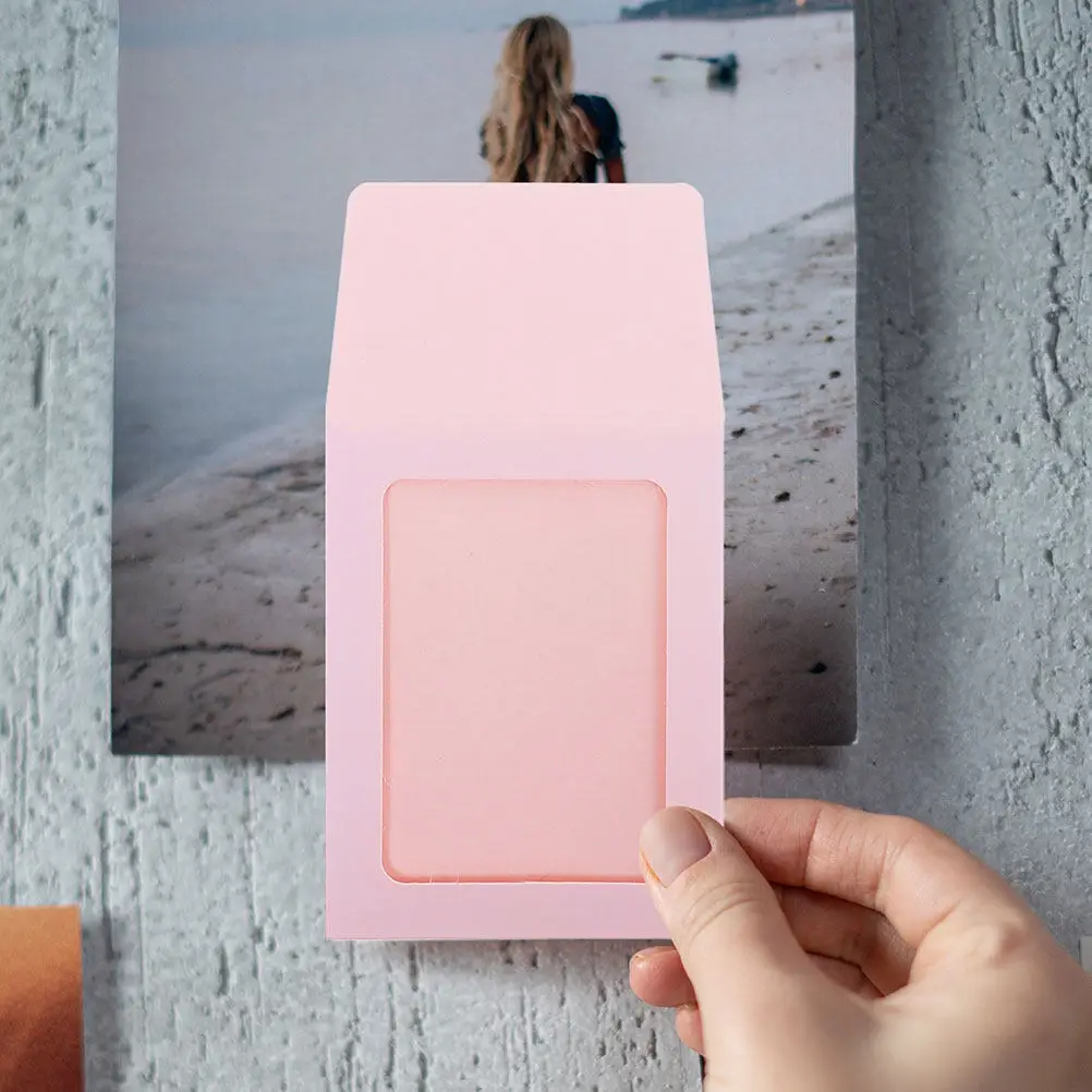 

15Pcs Portable Card Envelopes Open Window Sleeves Transparent Card Holders for Displaying Game Trading Cards Photos Anti-Scratch