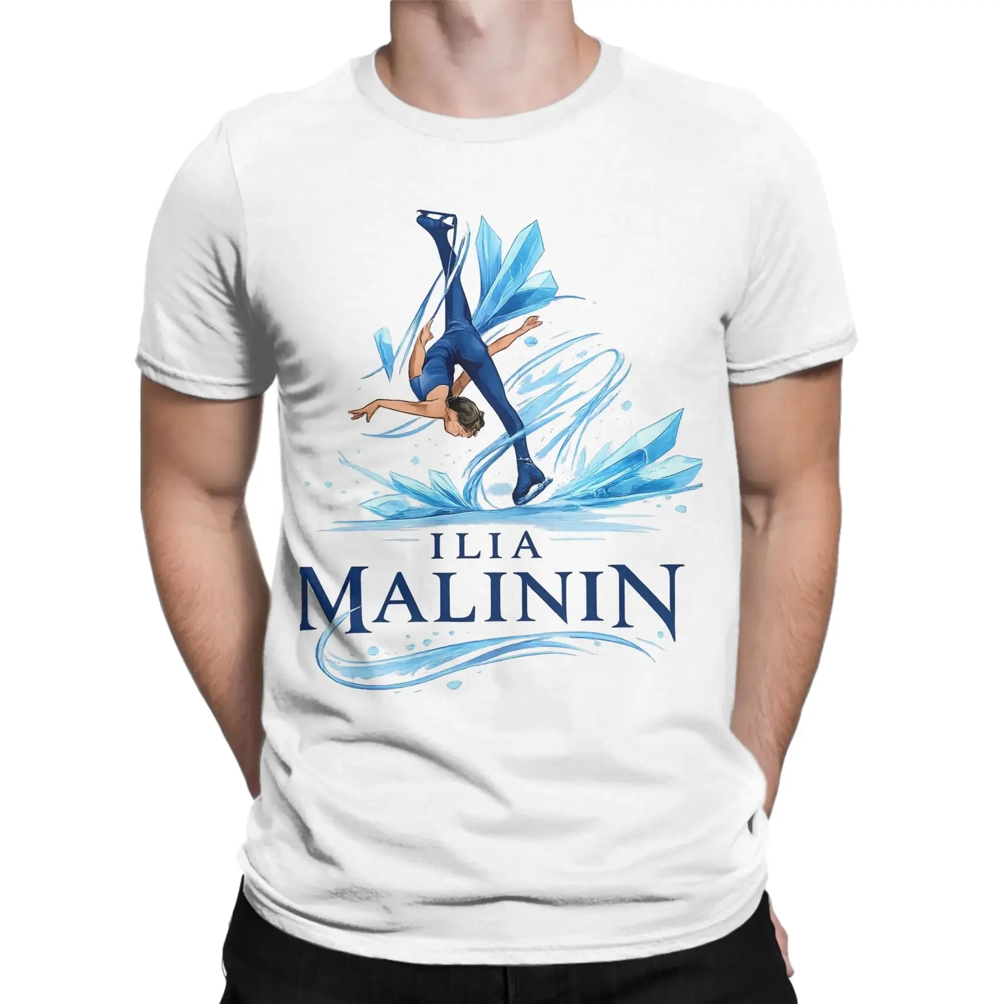 Men's Ilia Malinin Poster T Shirts  Pure Cotton Clothes Novelty Short Sleeve Round Neck Tees Adult T-Shirts