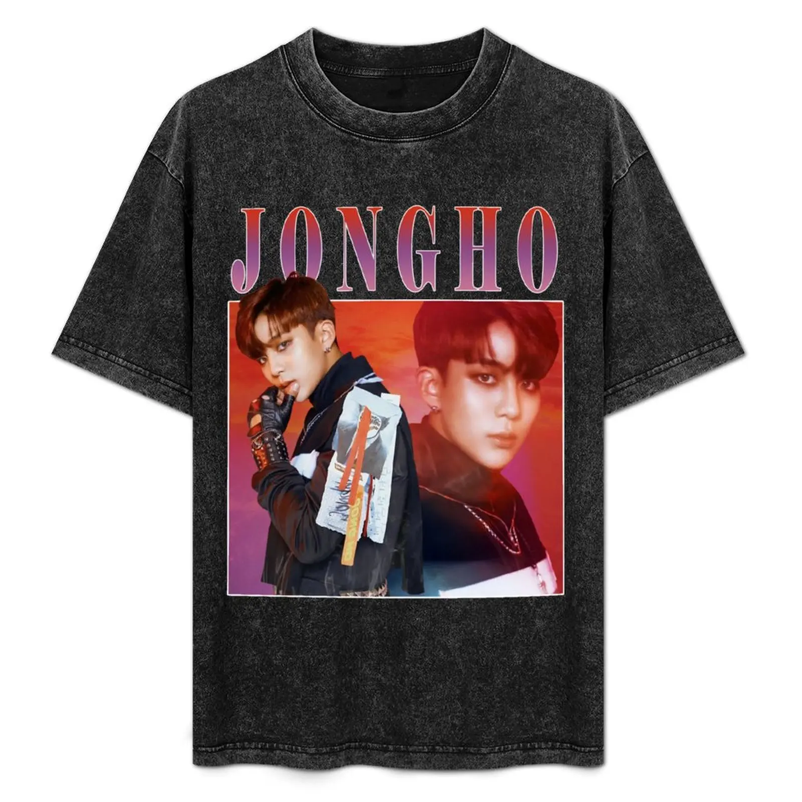 Jongho ATEEZ T-Shirt animal prinfor boys croswit shirt man luxury designer summer top t shirt men 100℅ cotton