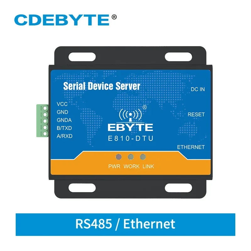 

RS485 to Ethernet RJ45 Serial Port Server Transparent Transmission TCP UDP 100M Full Duplex Modbus RTU Modem E810-DTU(RS485)-V2