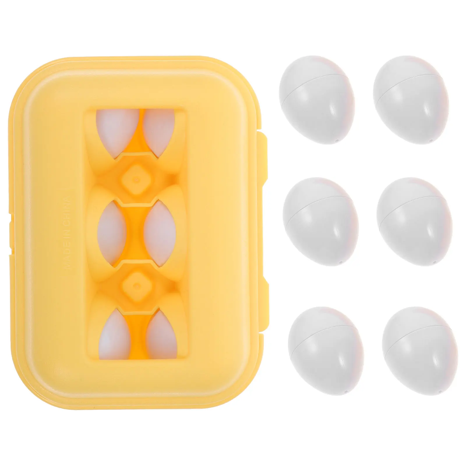 

6 Pcs Fruits and Vegetables Toddler Egg Recognition Plastic Shape Eggs Toys for Toddlers
