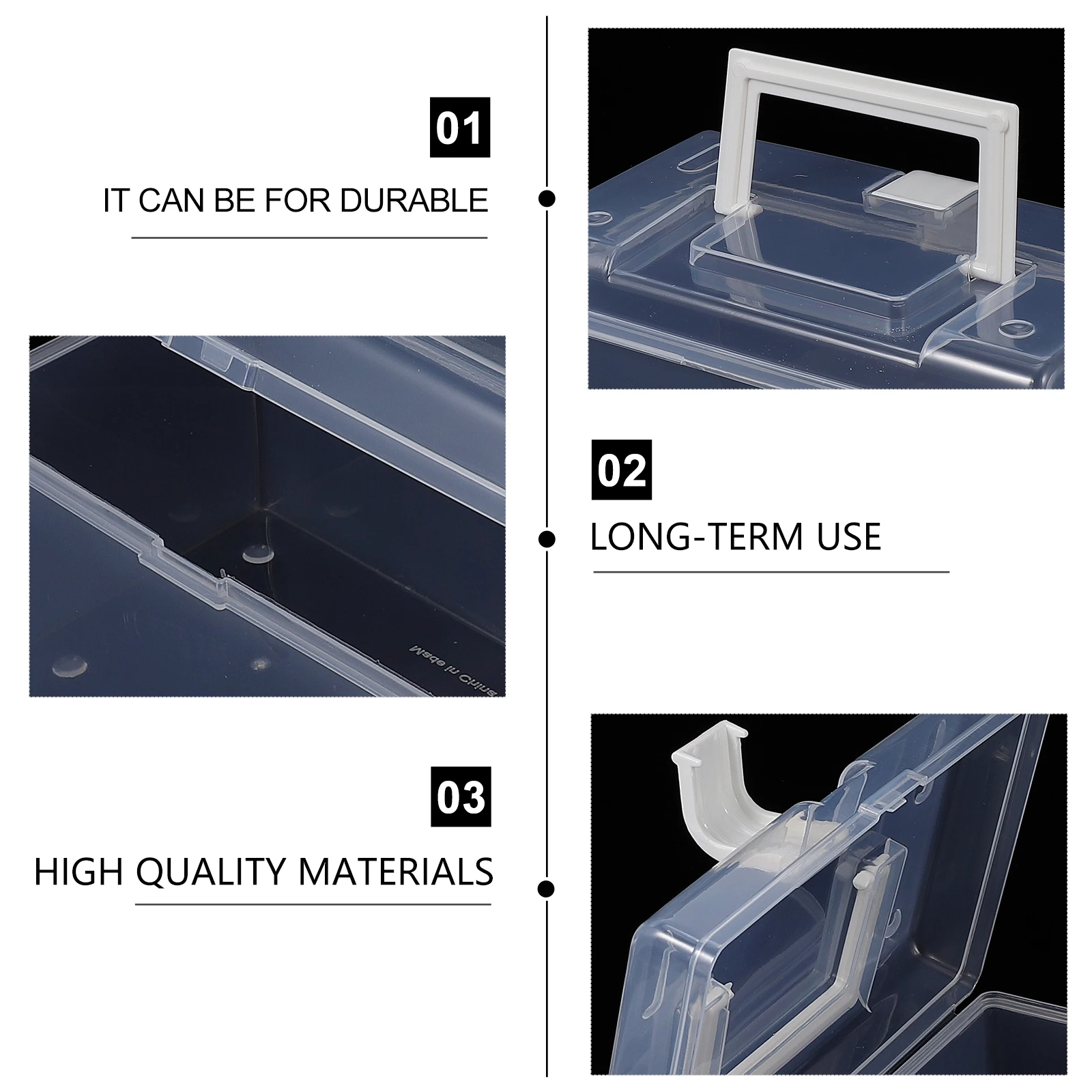 

Portable Storage Box Transparent Lightweight Plastic Face Mask Holder Organizer Compact Mask Container For Travel Home