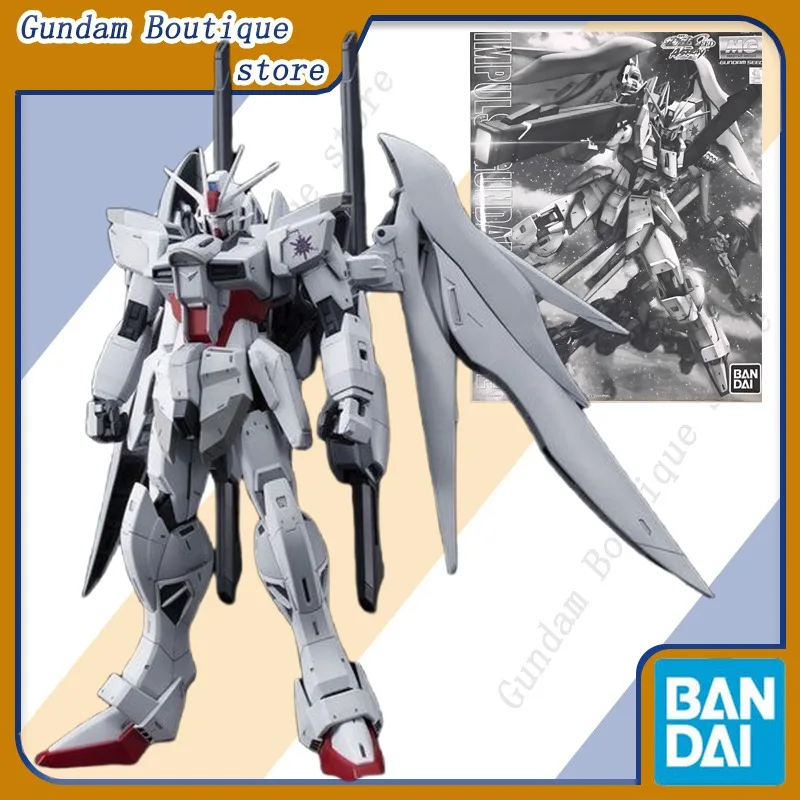 Bandai Genuine MG ZGMF-X56S IMPULSE GUNDAM BLANCHE Anime Action Figure Collectible Assembly Model Toys Ornaments Gift Children