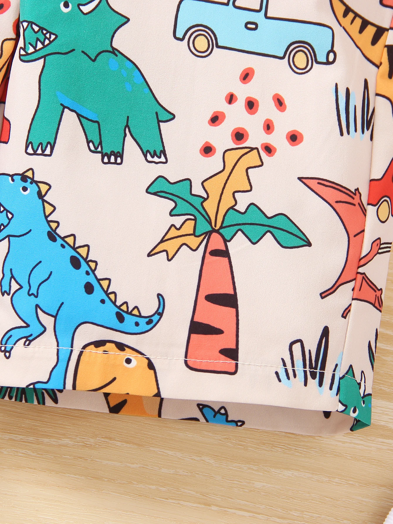 Plus A Cute Dinosaur Print Hat With Overalls Summer Boy Overalls Cute Casual Perfect For Outings Ages 1-6