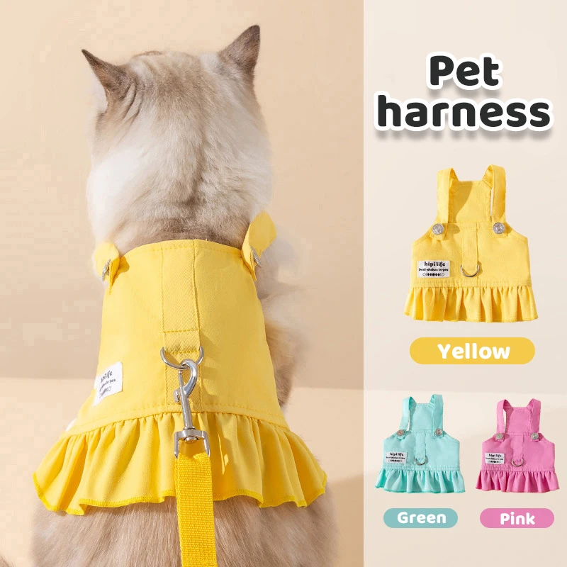 

Pet Dog Harness Fashion Solid Dog Harness Leash Sets for Small Dogs Adjustable Puppy Cat Harness Vest Pet Outdoor Walking Rope