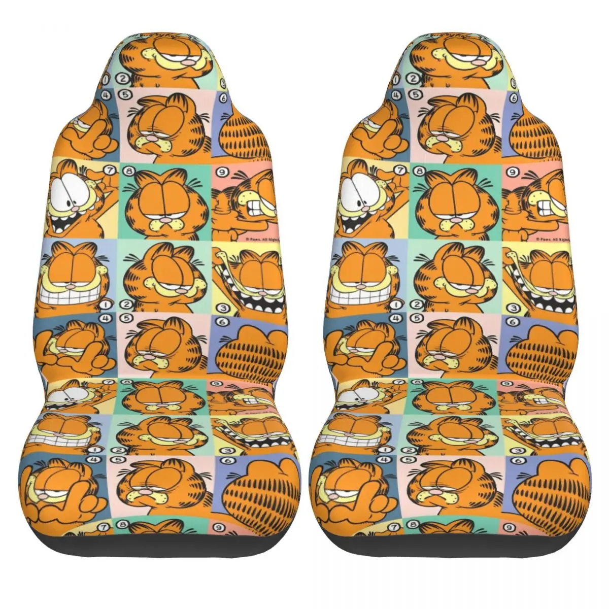 Garfielded Universal Car Seat Cover Four Seasons AUTOYOUTH Grumpy Orange Cat Car Seat Protection Covers Fabric Hunting