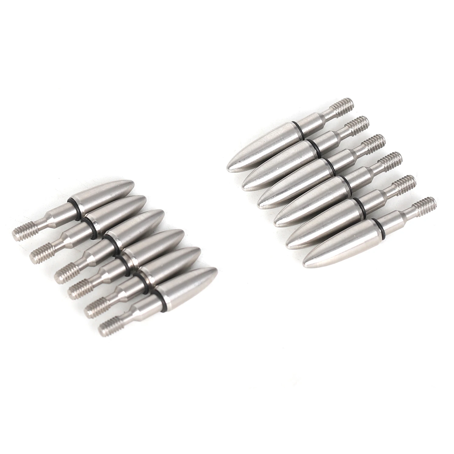 

12pcs Arrow Head 100Grains/125Grains Archery Stainless Steel Arrow Point Tips with Screw Thread for Arrow Shaft Accessories