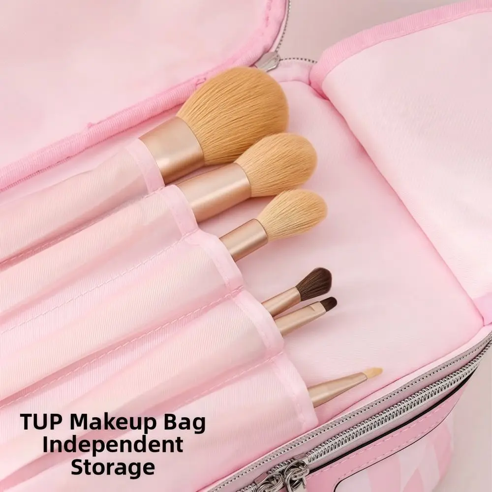 Large Capacity Handheld Makeup Bag Portable Minimalist Style Cosmetic Storage Bag Travel Design Oxford Cloth Wash Bags