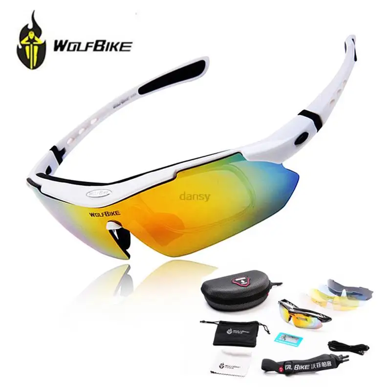 New Cycling Polarized Lens Bike Sunglasses Bicycle Sun Glasses Mirror Outdoor Sports Goggles Anti UV Eyewear 5 Lens Super Light