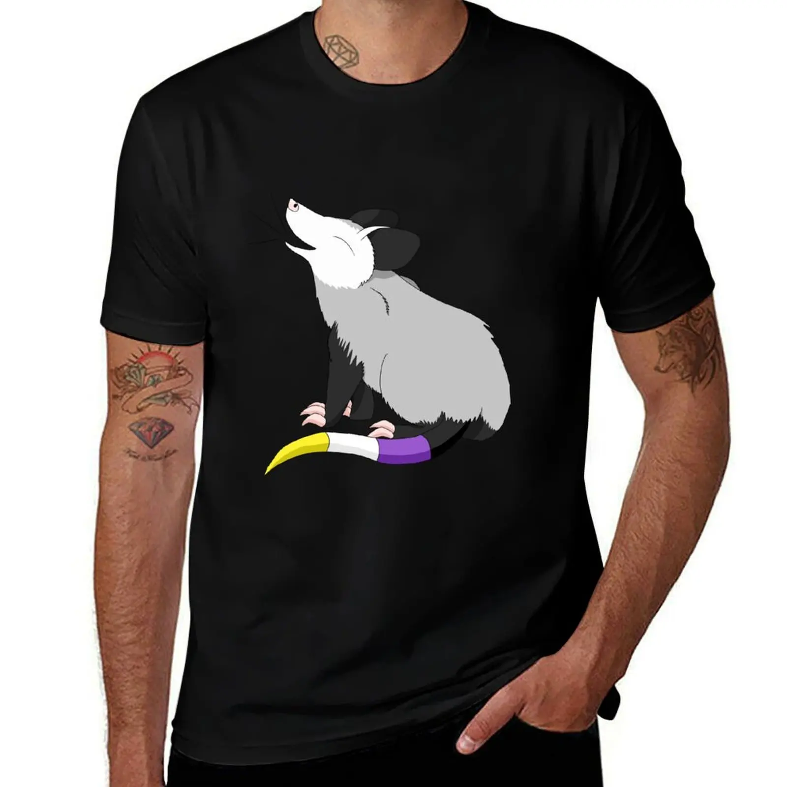 

Possum- T-Shirt Nonbinary Pride shirt man t anime plain tshirt