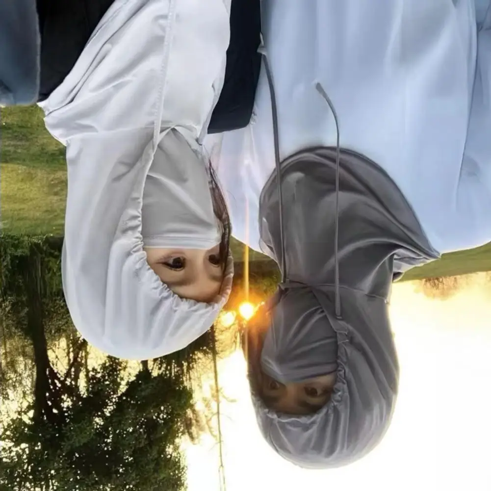 

Knit Headgear 2025 Women Brimmed Cap Adjustable Drawstring Uv Protection Hat for Summer Riding Solid Color Brimmed Headwear