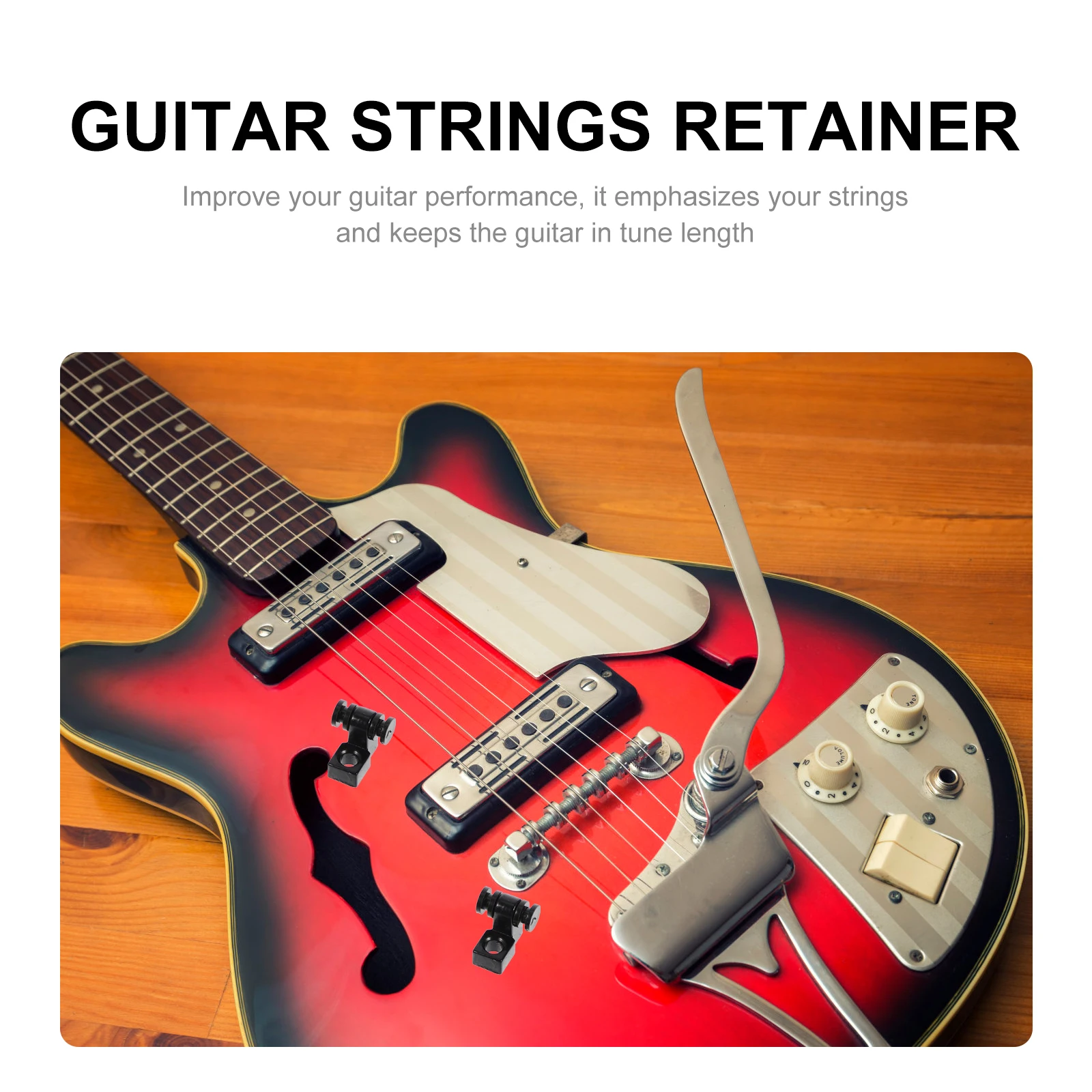 

2Sets Electric Guitar String Tree Roller Premium Alloy Lock Enhance Tuning Stability String Retainer Accessories