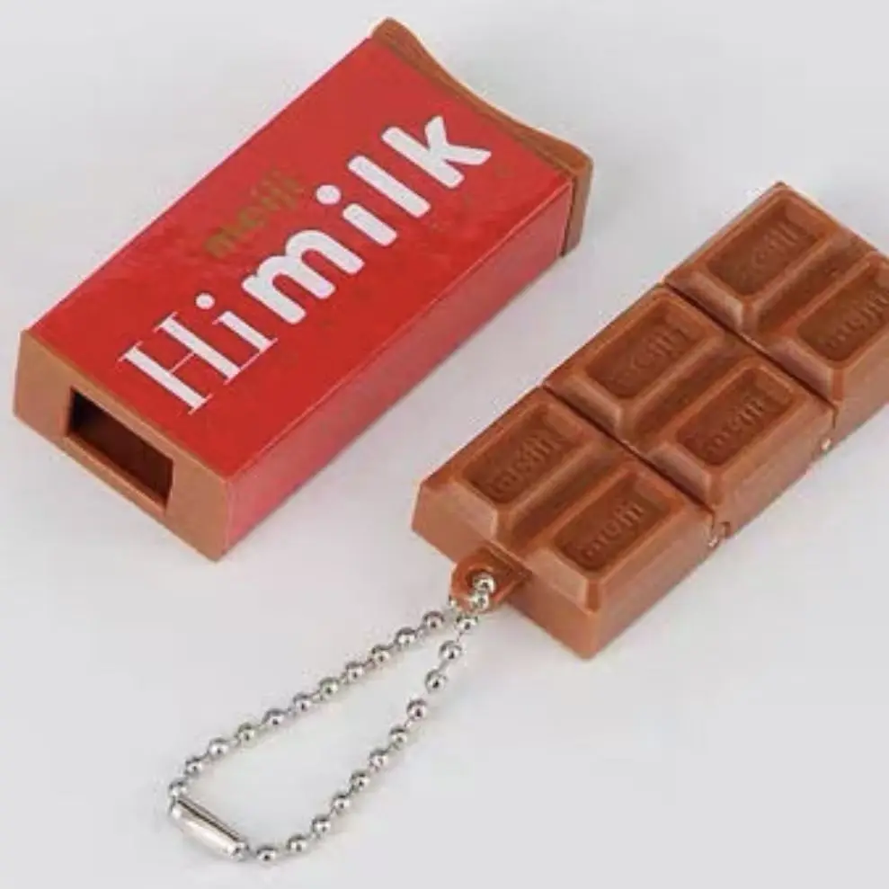 Simulated Meijis Chocolate Squishy Fidget Toys Party Favor Bendable Snap Stress Relief Tool Keychain Pendant Kids Birthday Gift