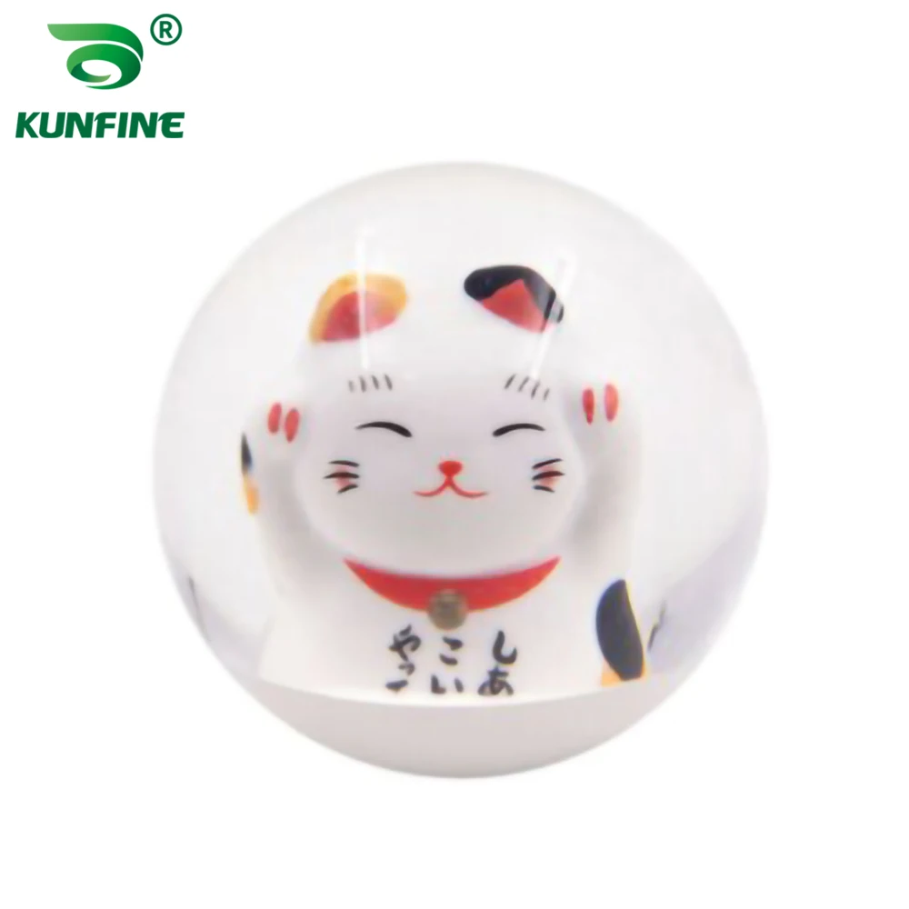 Pomo de cambio manual universal Lucky Cat, pomo de cambio redondo japonés Maneki Neko para coche, camión, pieza de tuning.