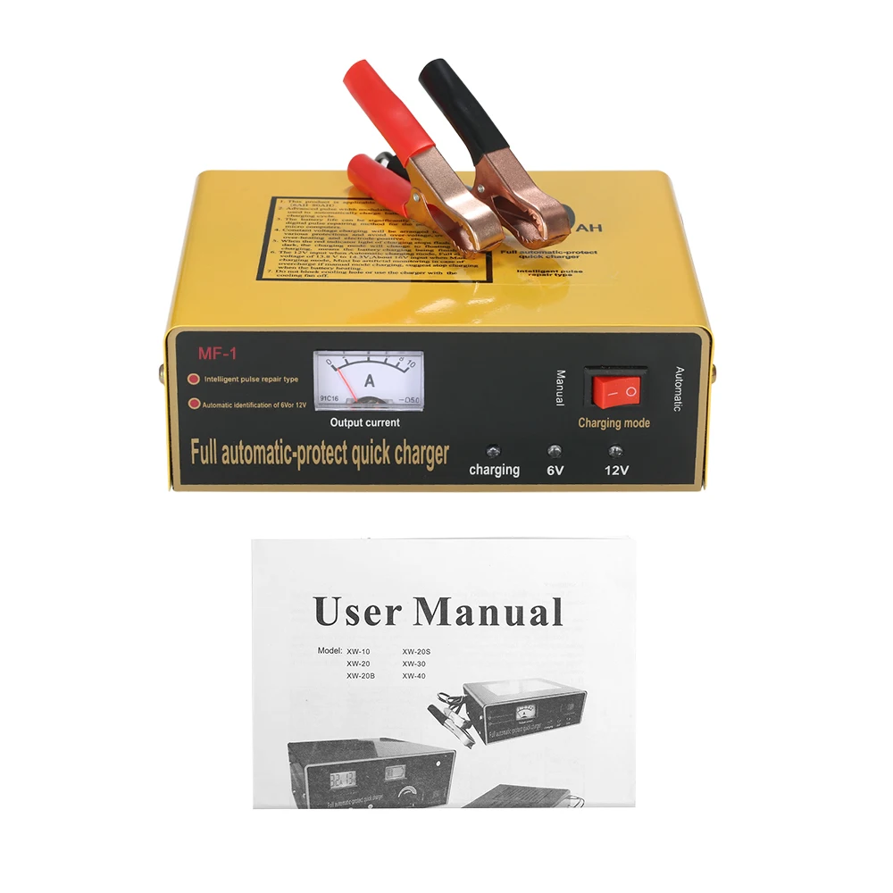 

6V/12V 80AH Intelligent Automatic LED Charger Pulse Repair Type Maintainer for Lead Acid Battery and Lithium Battery 120W AC110V