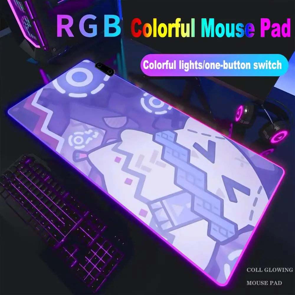 

Mouse Pad G-enshin Impact Character PatternHigh-end E-sports Mouse Pad RGB LED Pc Large Student Writing Pad Desk Mat HYBXXC