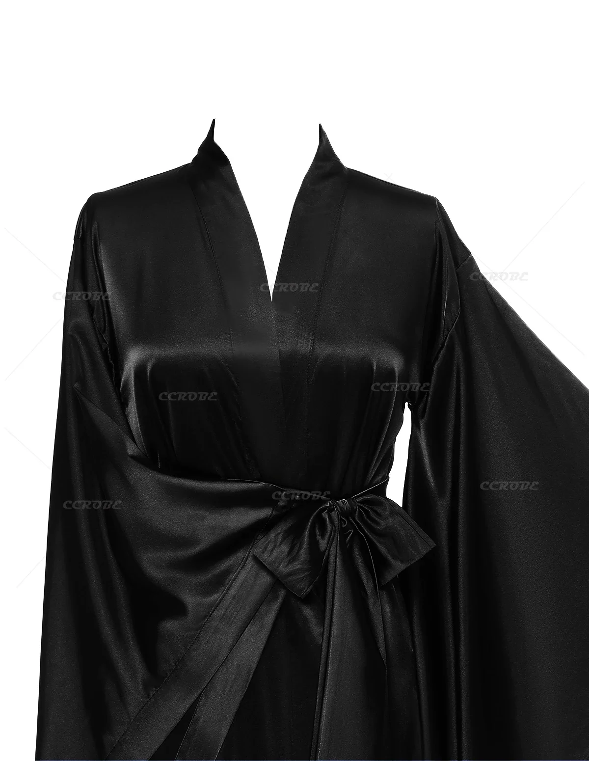 Accappatoio di seta per le donne Kimono lungo Robes Boudoir abito da sposa vestaglia da sposa scollo a v camicia da notte pigiama