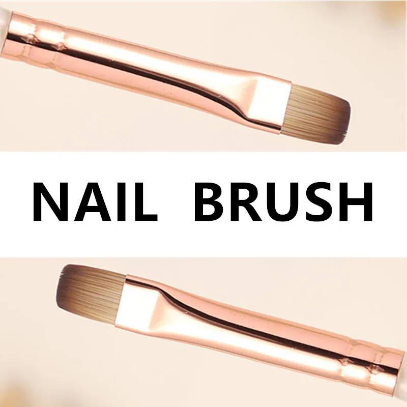 1/3PCS Pink Transparent Handle Brush For Manicure Painting Brush Uv Gel Extension Builder Drawing Pen