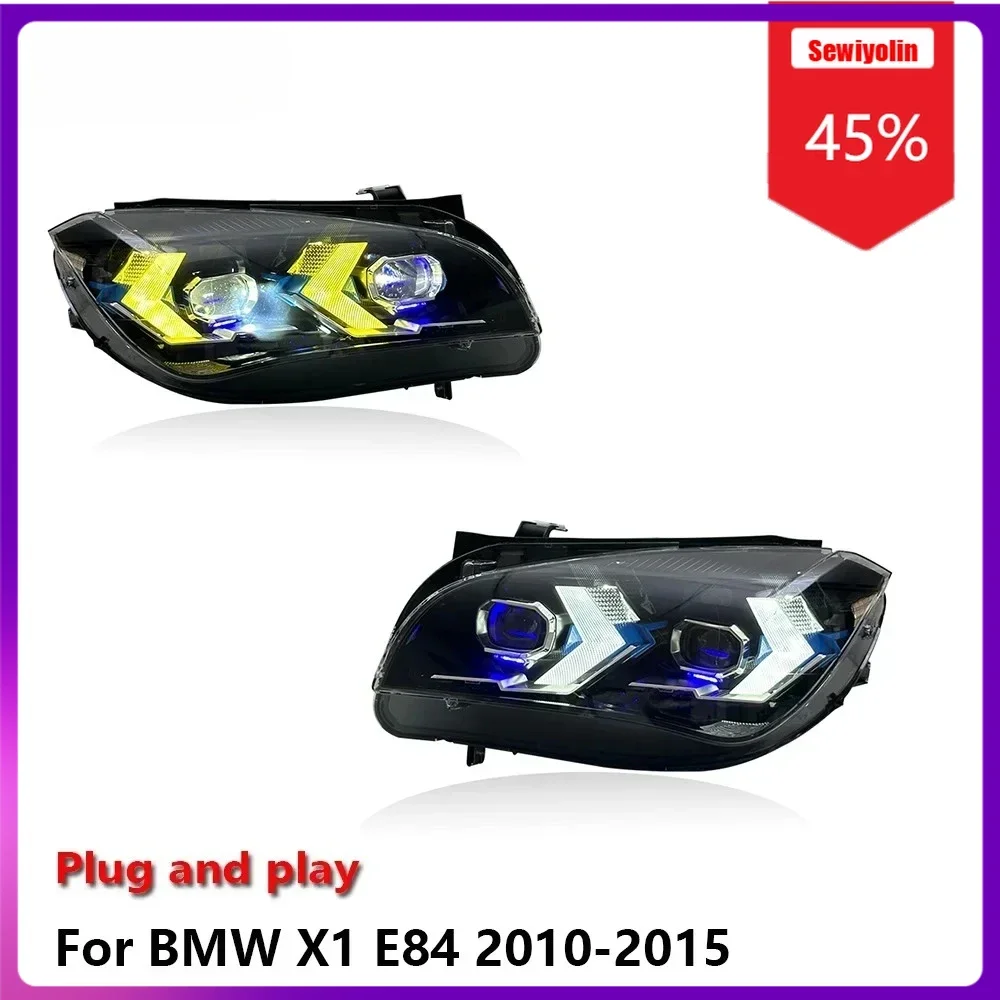 

Sewiyolin Car LED Lamp Headlight Light Assemblies For BMW X1 E84 2010-2015 Auto Fog DRL Brake Turn Signal Lamp