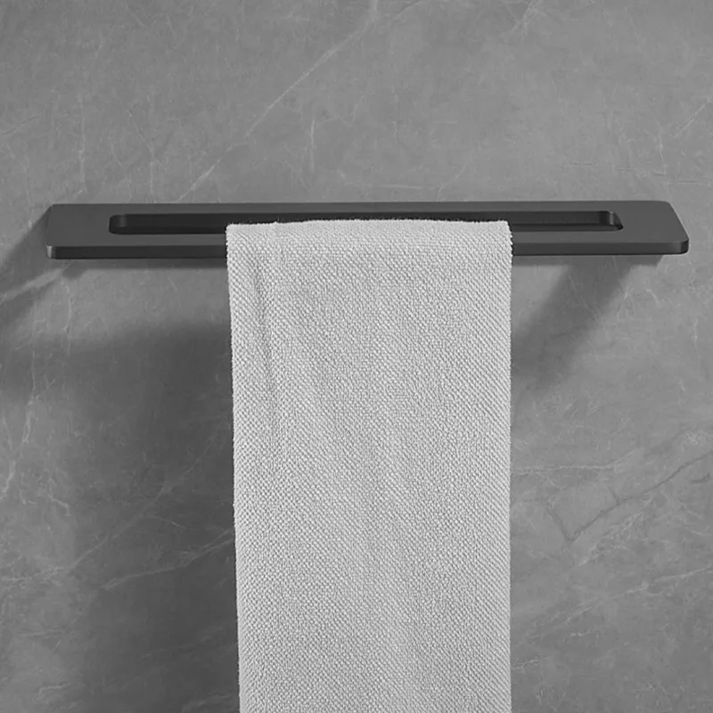 Lightweight Waterproof Towel Bars Stainless Steel Wall Mounted Towel Hanging Bathroom Towel Rack Storage Bathroom Accessories