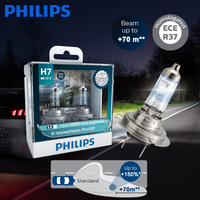 Philips H7 12V 55W X-treme Vision Pro150 Halogen Headlight Up to150% More Brightness Car Genuine Original Bulbs, 2X