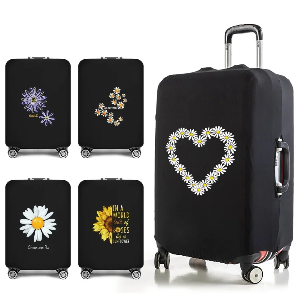 

Travel Essentials Luggage Bags Protective Cover Fashion New Daisy Print 18-32 Inches Elastic Suitcase Case Traveling Accessories