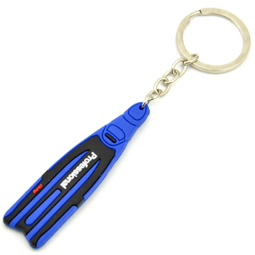 Fin Mergulho Náutico Chaveiro Flipper Keychain Keyring Divers Titular Anel Chave Acessórios de Mergulho Dropship