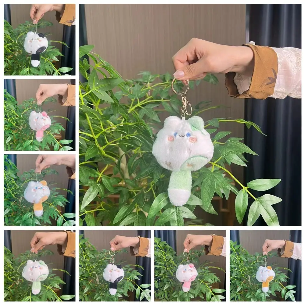 Squeaking Little Cat Long Tailed Cat Plush Keychain Pendant Cartoon Cat Soft Tail Plush Keyring Kawaii 13CM Stuffed Cat Keyring