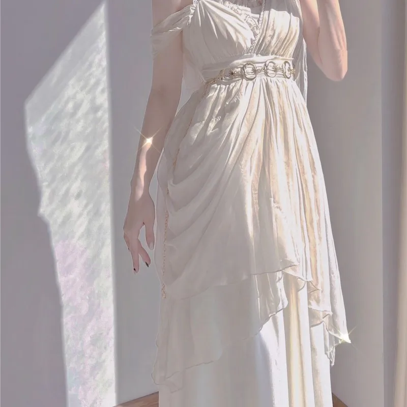 

2025 Greek Style Suspender Dress Lolita Elegant Gorgeous Lady