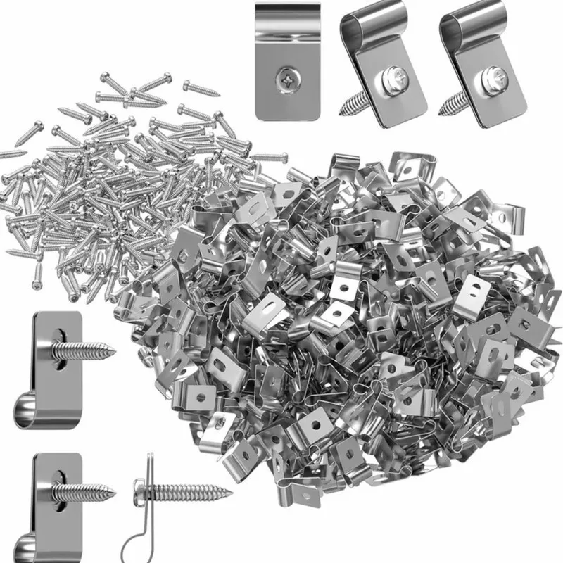 280 Clips + 280 Nails, Rustproof Heavy-Duty Fence Clips, for Chain Fence & Wood
