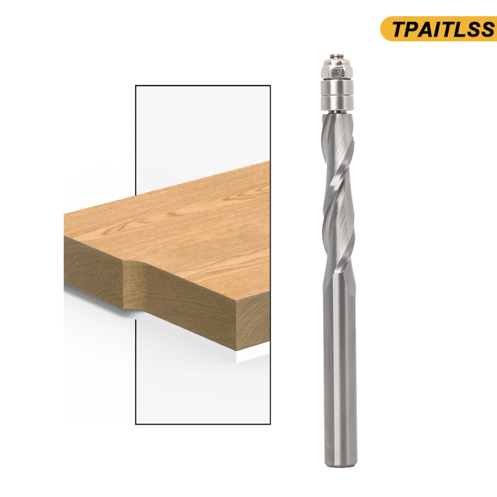

Flush Trim Router Bit-solid Carbide Bearing Guide Two Grooves on The Screw for Trimming 1/4 Mm Handle of Wood Mirror Pattern.