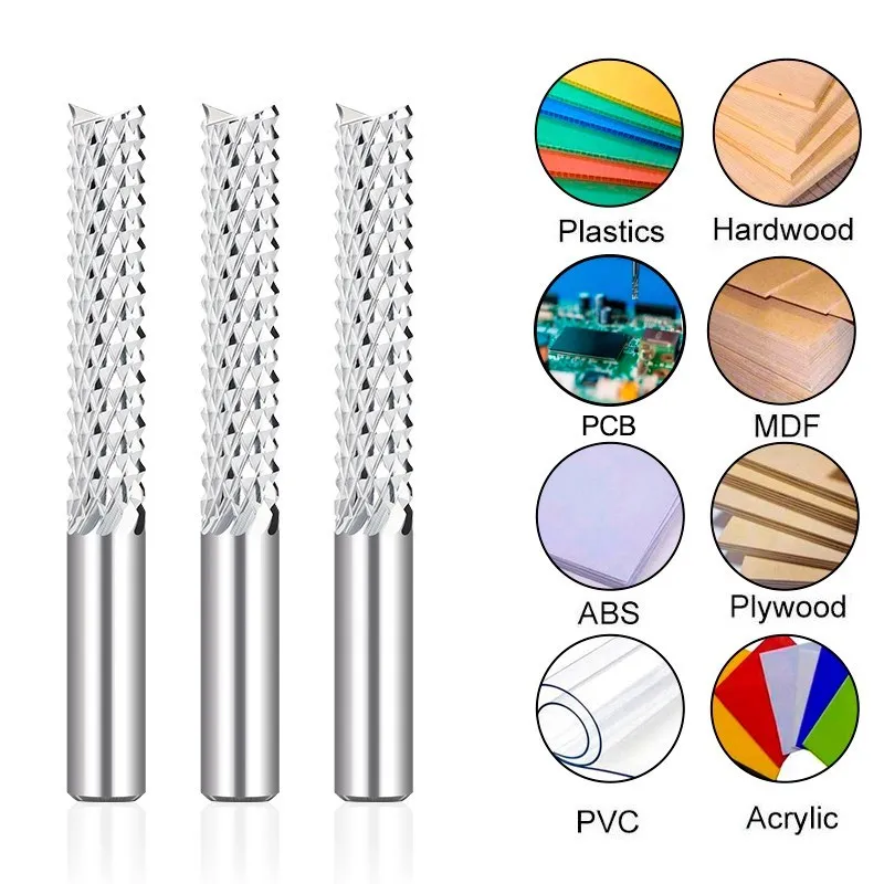 XCAN-Molino de extremo de maíz PCB, fresa de carburo, herramientas de corte CNC, vástago de broca de enrutador 1/8 4 6 8 10 12mm