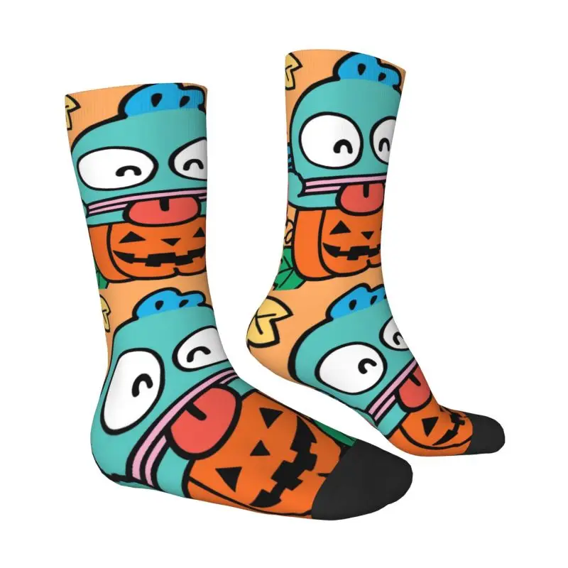 Custom Cool Print Hangyodon Socks for Women Men Stretchy Summer Autumn Winter Funny Cartoon Crew Socks