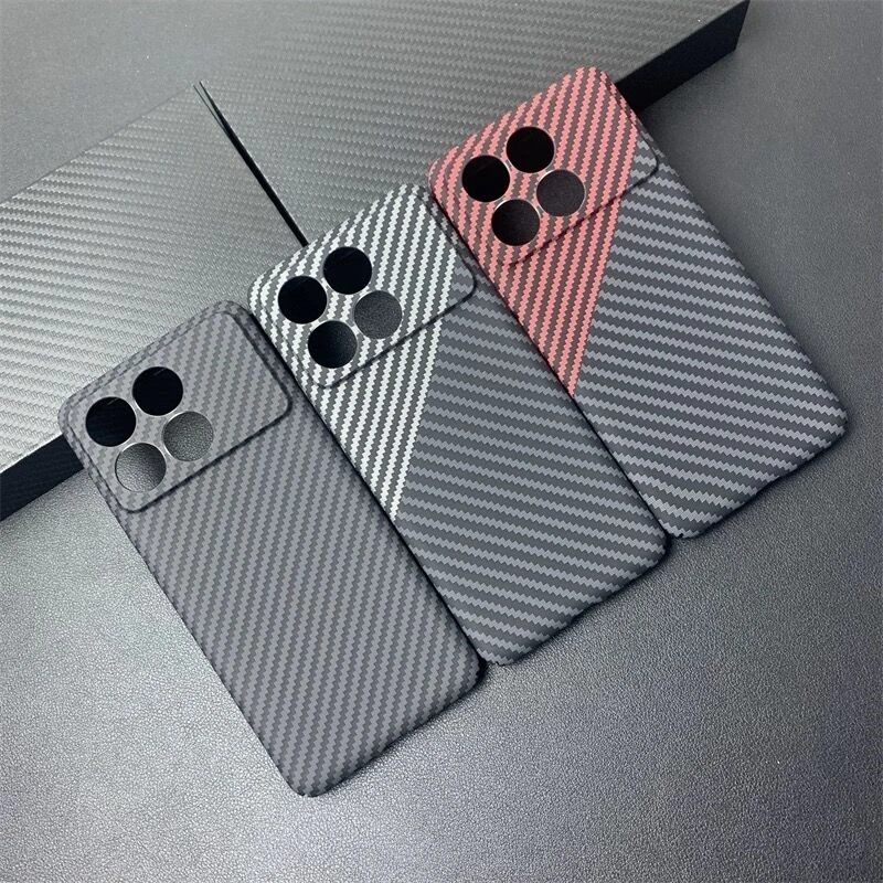 Cover For POCO X6 Pro Case PC Carbon Fiber Texture Pattern Matte Hard Case For Xiaomi POCO X6Pro 5G Funda Slim Ultra Thin Bumper