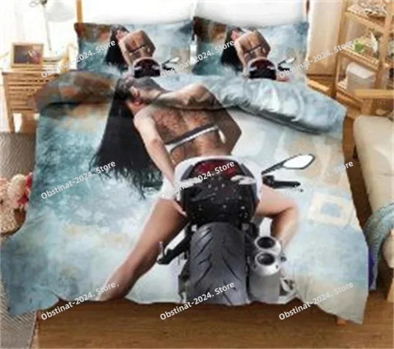 New Sand Motorcycle Extreme Sport 3d Printed Duvet Cover Sets with Pillowcase Twin Queen King Size Bedding Set for Home Textiles