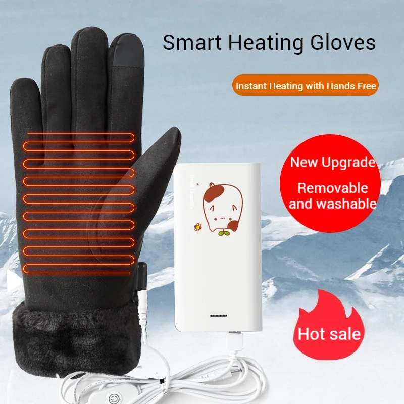 

Winter Heating Gloves For Women Warm Motorcycle Electric Heating Gloves Touch Screen Usb Electric Heated Motorcycle Street Gear