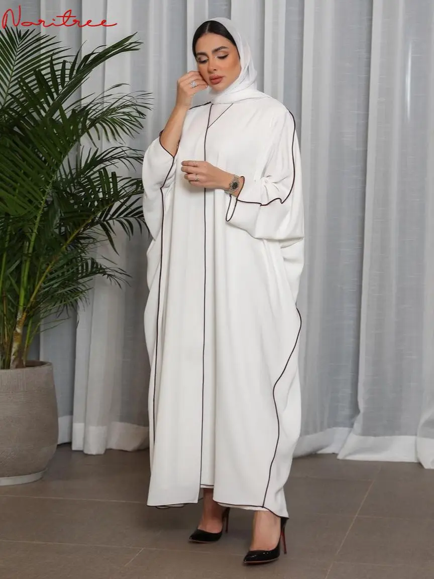 S-XL Ligne De Mode Respiré Abayas Avec Ceinture Djellaba Robe Musulmane Dubaï Book ine Longueur Abaya Dubaï Turquie Musulman Islam Robe WY1518