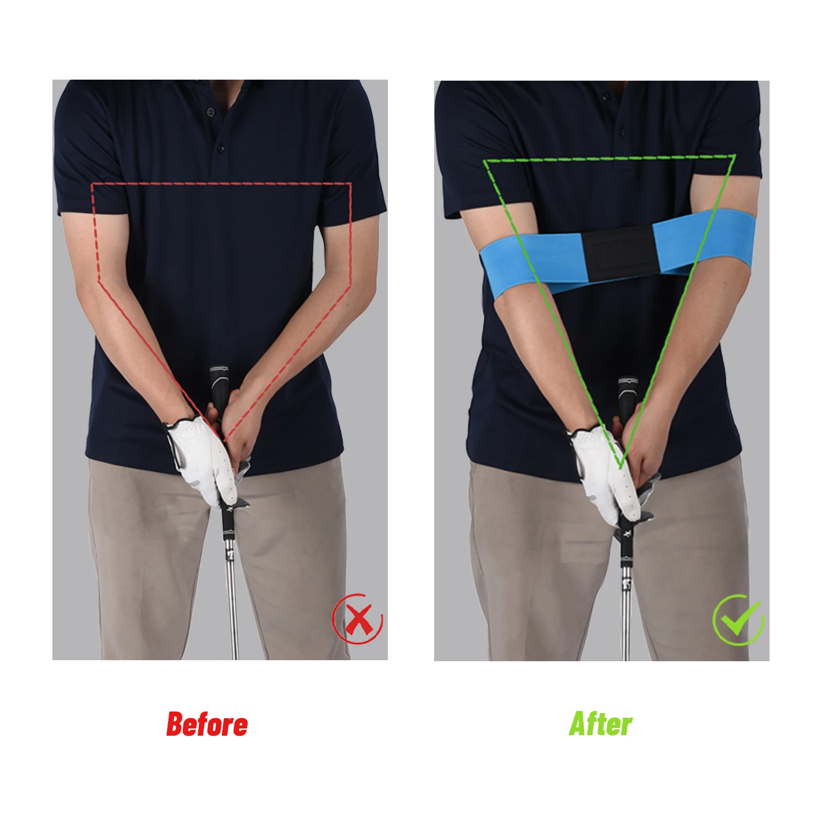 1PC Golf Swing Trainer Arm Band Professionelle Elastische Golf Swing Geste Corrector Für Männer Frauen Anfänger ﻿