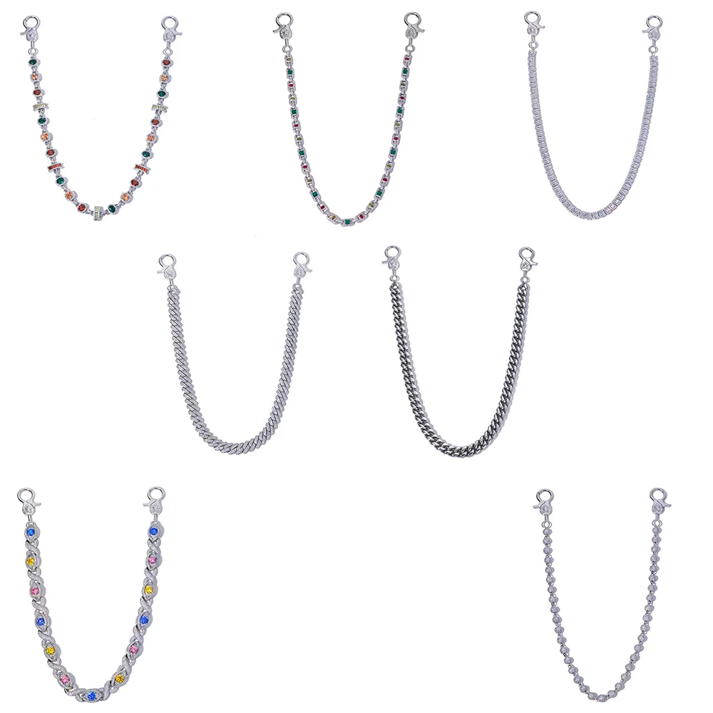 

ESKEEM Custom Fashion Cuban Wallet Keychain Hip Hop Bling Cubic Zirconia Punk Pants Jeans Chain Jewelry Unisex Gift