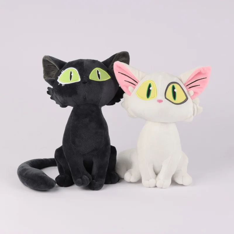 28cm Suzume No Tojimari Plush Toy Daijin Cat and Sadaijin Black Cat Plushie Soft Stuffed Animal Doll Birthday Gift for Baby Kids