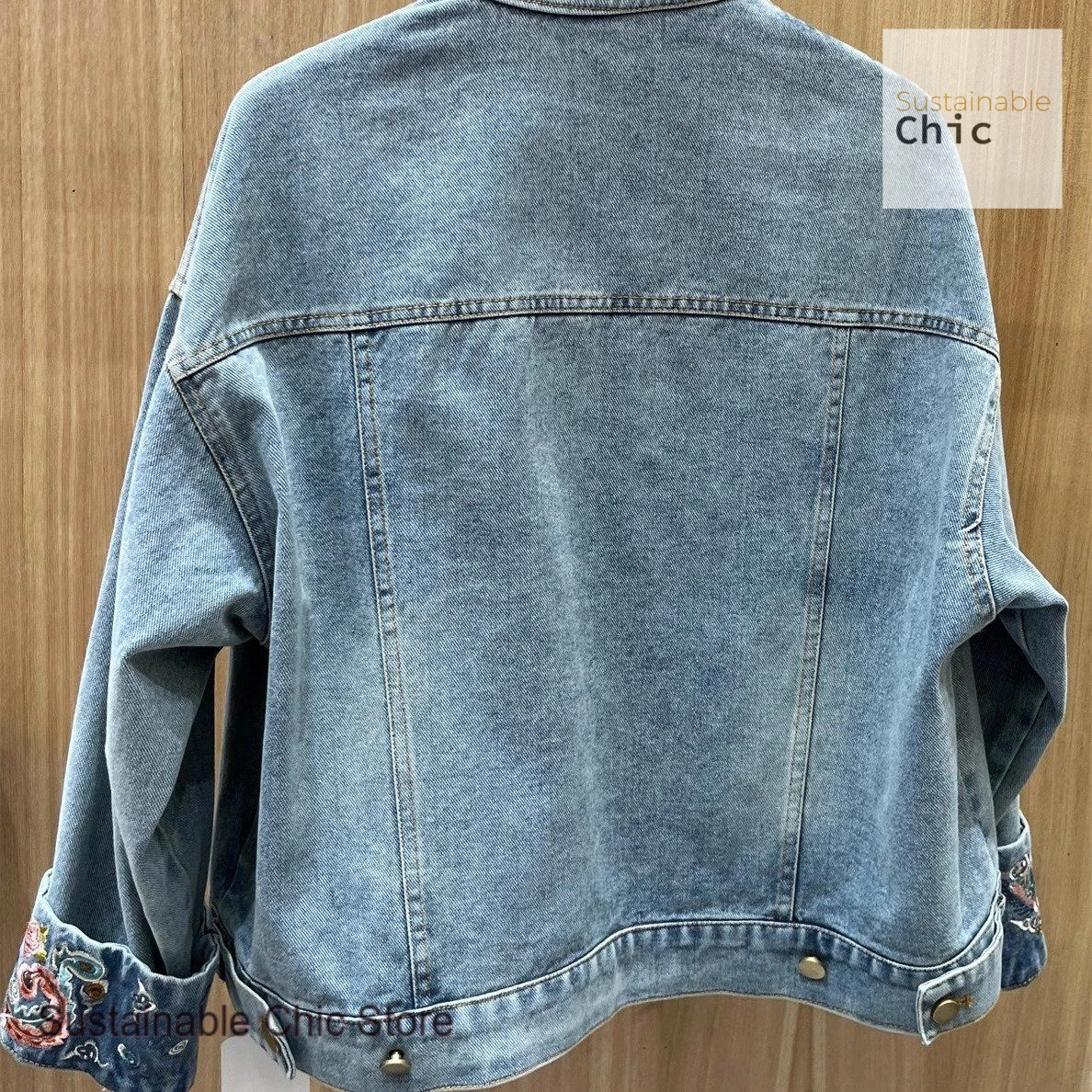 Chinese folk style embroidery buckle design short denim jacket women's spring and autumn new single-breasted retro casual jacket