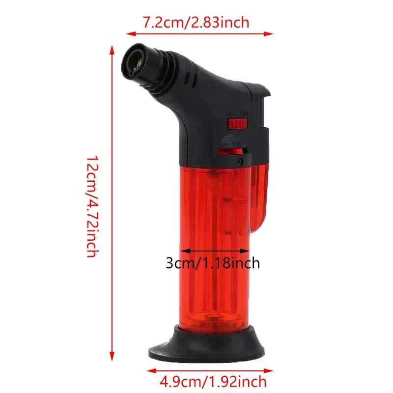 Windproof Metal Gas Torch Lighter Portable Cigar Lighter Powerful Turbo Inflatable Butane Jet Flame Lighter Kitchen BBQ Ignition