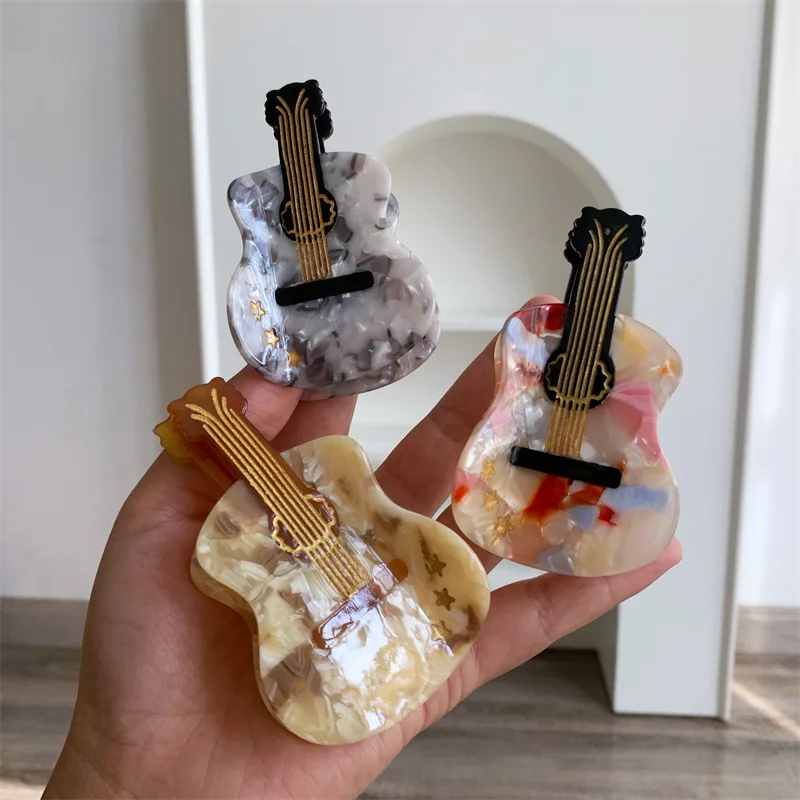 

Новый гитарный Краб для волос интересный дизайн струны экологически чистый материал заколки для волос аксессуары для волос для женщин и девочек