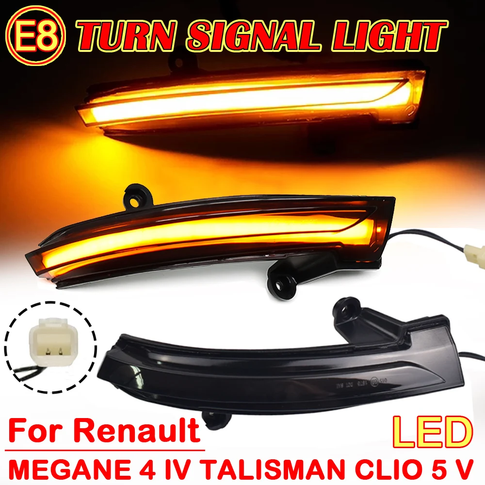 

Dynamic Blinker LED For Renault Megane 4 IV MK4 Talisman Clio 5 V MK5 Turn Signal Light Side Mirror Indicator Lamp