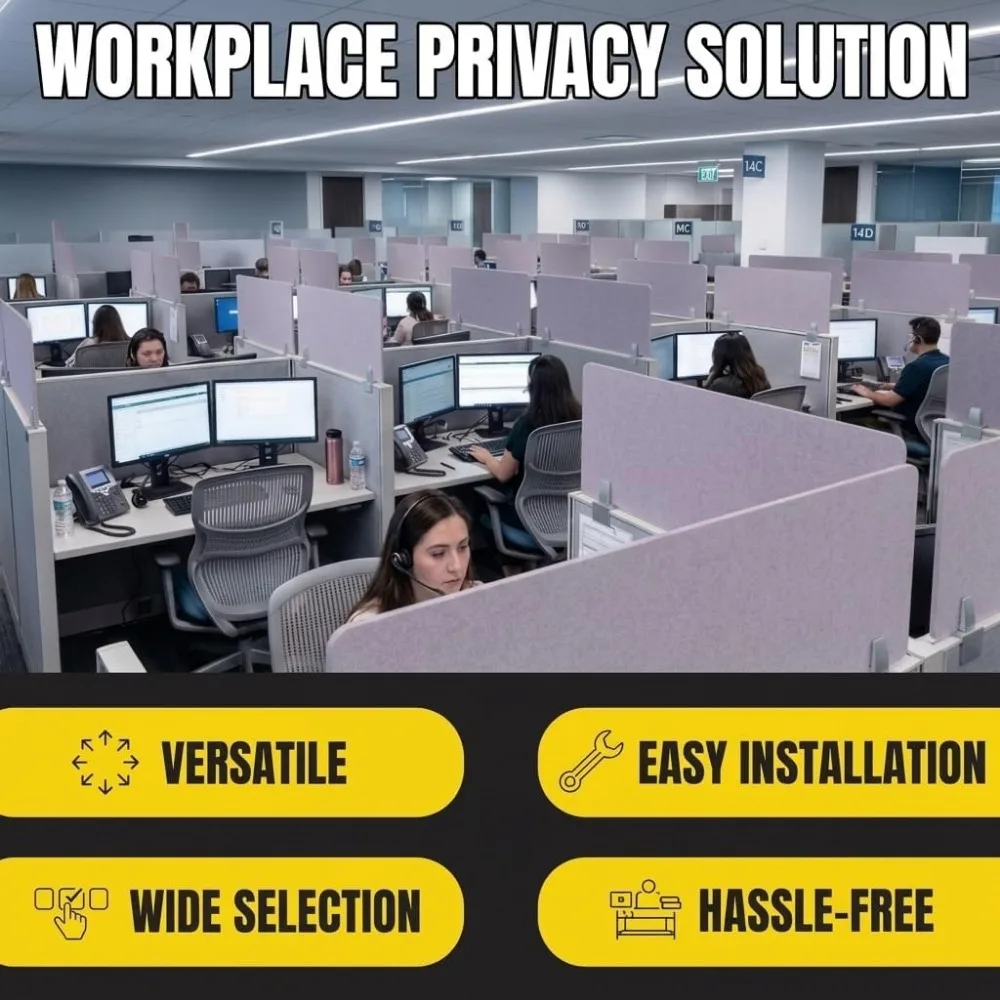 Pet Cubicle Privacy Panel for Home and Office, 18x60 inches, Shadow Color