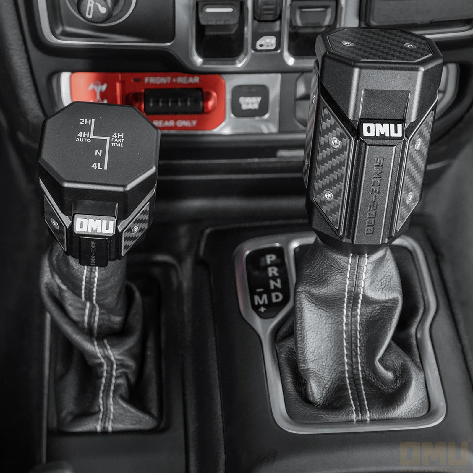 OMU Genesis Gear Shifter Knob Control Handle Kits For Jeep Wrangler JL JT Shifter Transfer Case Lever Accessories