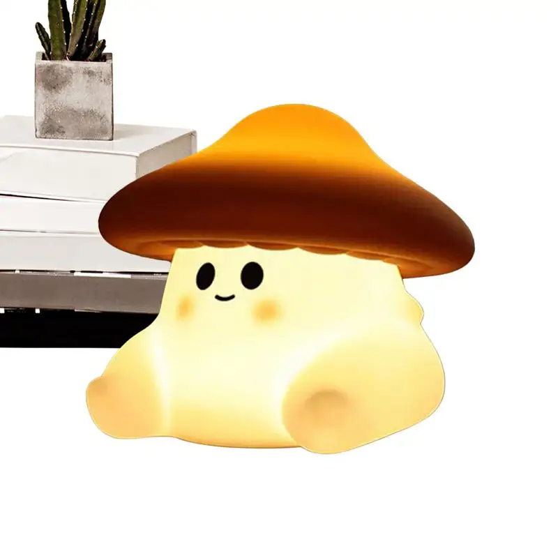 

Mushroom Lamp Cute Hug Mushroom Decor Lamp Innovative Sensor Long-Lasting Battery Table Decor For Kids Room Boys Girls Nursery