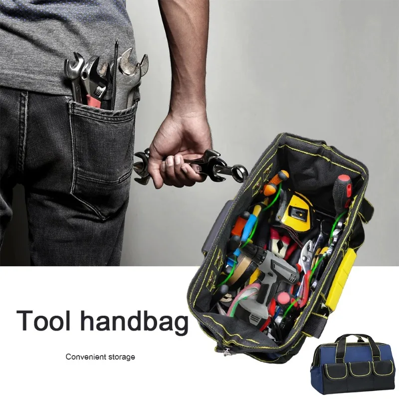 Multi Functional Portable Tool Kit Sturdy and Durable Thickened Woodworking Tool Bag Electrician Canvas Maintenance Storage Bag