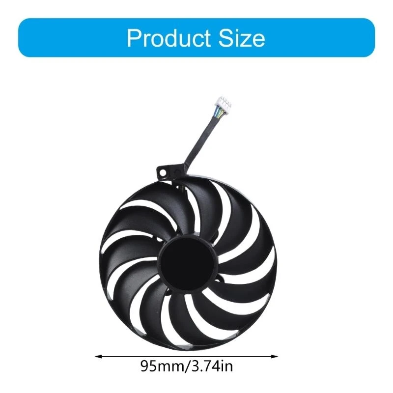 95MM Graphics Card Cooling Fan FDC10U12S9-C 4pin DC12V For ROG Strix GTX1650 1660 Video Cards Optimaled Performances D2RC